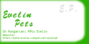 evelin pets business card